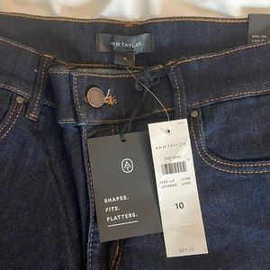 NWT Ann Taylor dark wash skinny jeans
